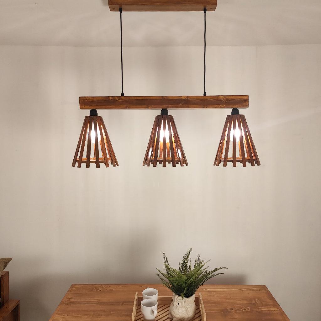 Funnel Brown 3 Series Hanging Lamp - WoodenTwist