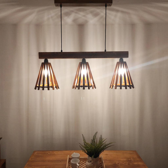 Funnel Brown 3 Series Hanging Lamp - WoodenTwist