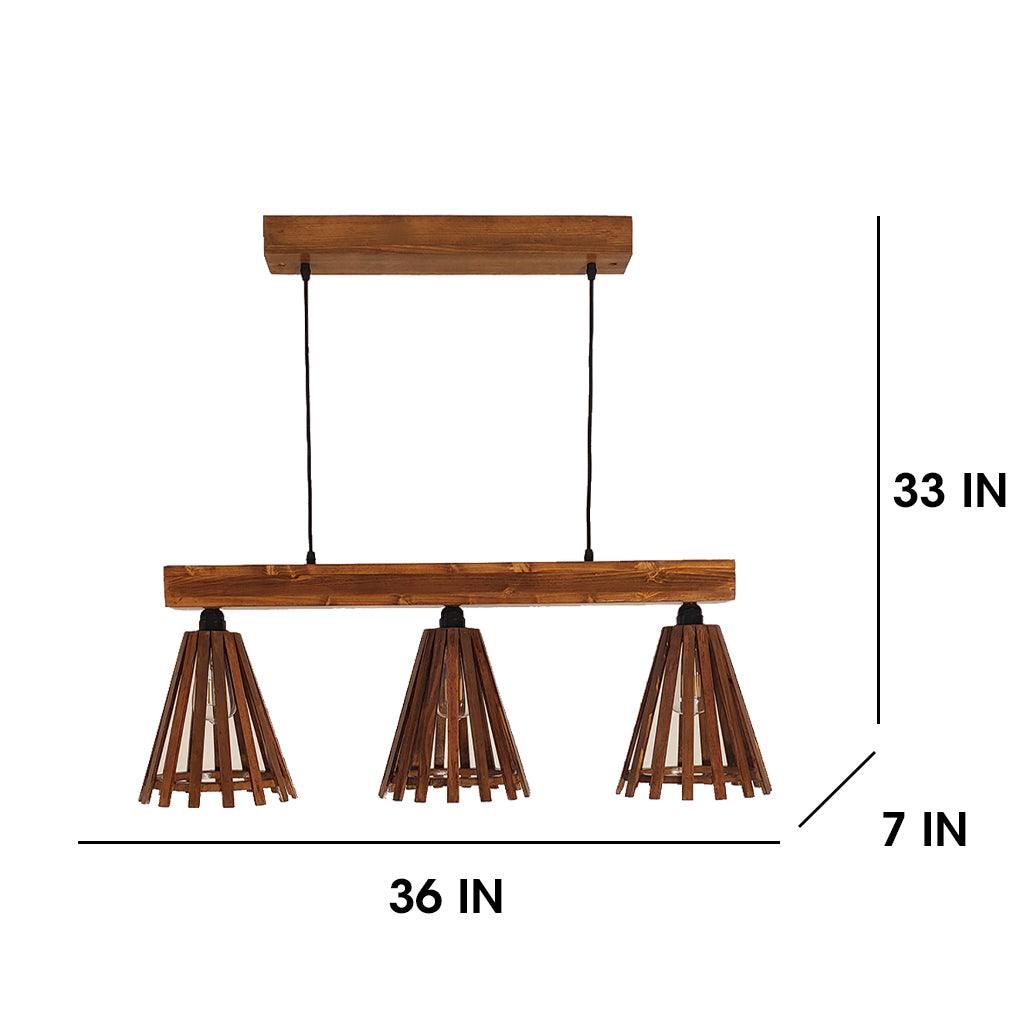 Funnel Brown 3 Series Hanging Lamp - WoodenTwist