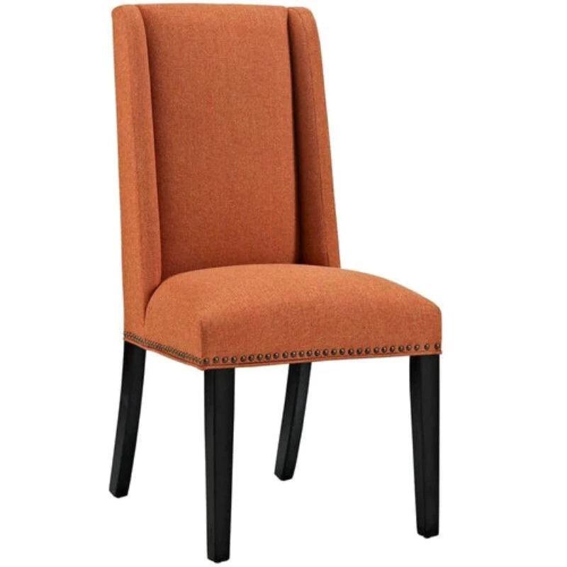 Wooden Backrest Comfort Cushioned Dinning Chair (Walnut Finish) - WoodenTwist