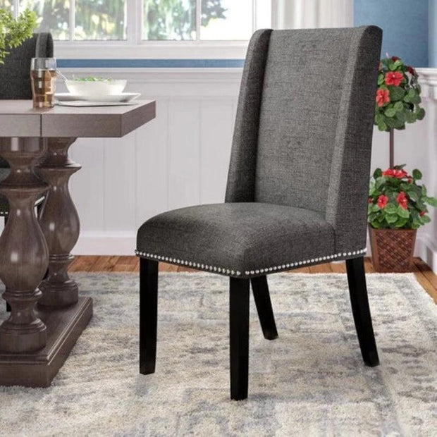 Wooden Backrest Comfort Cushioned Dinning Chair (Walnut Finish) - WoodenTwist