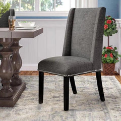 Wooden Backrest Comfort Cushioned Dinning Chair (Walnut Finish) - WoodenTwist