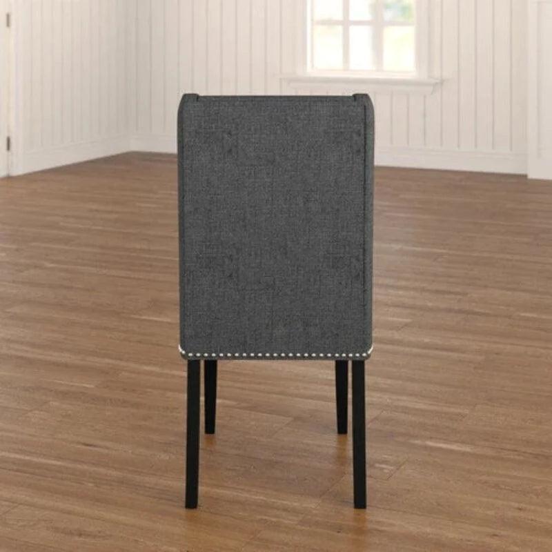 Wooden Backrest Comfort Cushioned Dinning Chair (Walnut Finish) - WoodenTwist