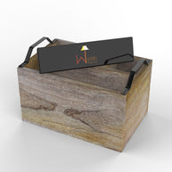 Caddy with Handle, Wooden Utensil Holder, Organizer for Kitchen - WoodenTwist