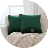 Fabrahome Cushion Cover for Couch, Sofa Bedroom And Home Decor (Green, Set of 2) - WoodenTwist