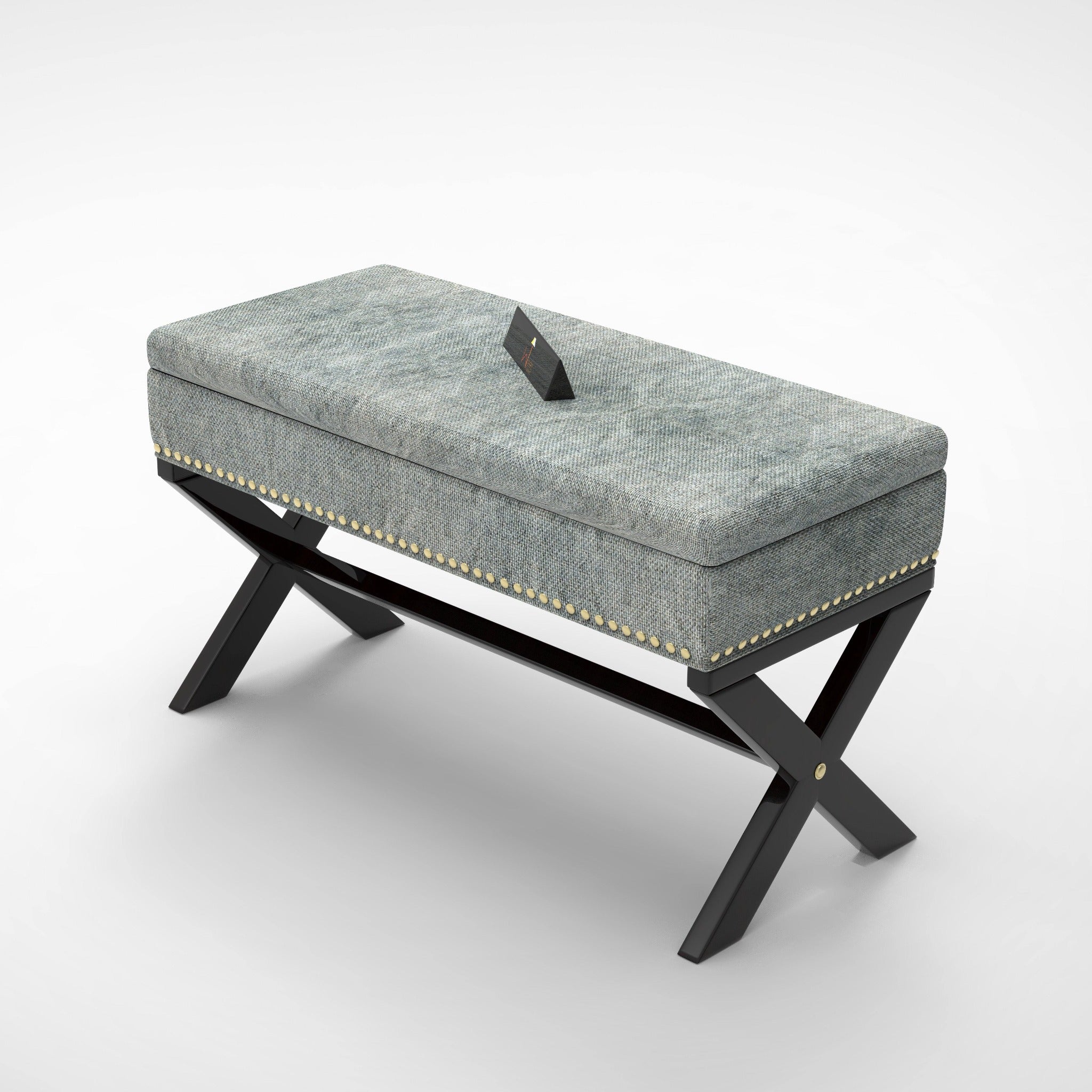 Rectangle Bench Storage in Ottoman Style, for Entryway or Living Room - WoodenTwist