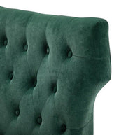 Wooden Square Arm Loveseat Wing Back Chair Set 2+1+1 (Metal Legs) - WoodenTwist