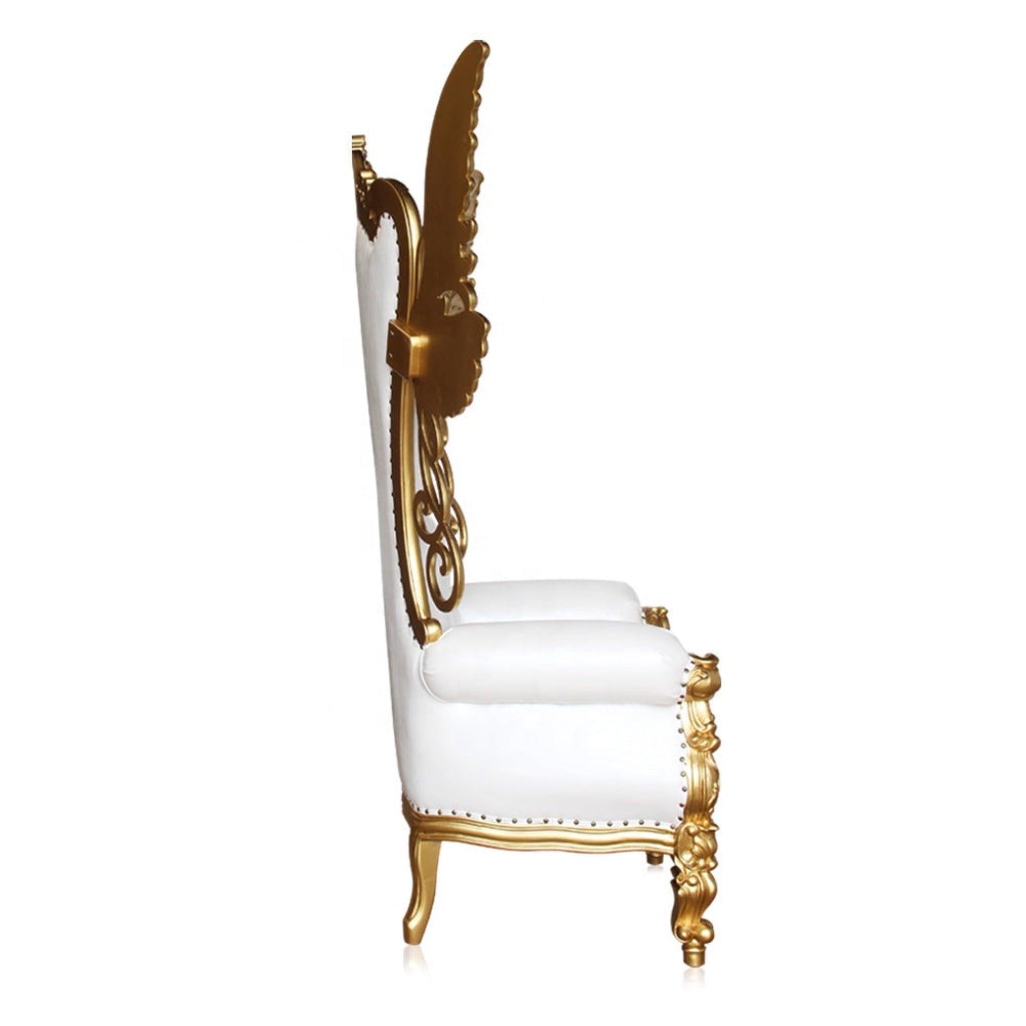 Luxurious High Back Throne Chair with Special WIngs - WoodenTwist