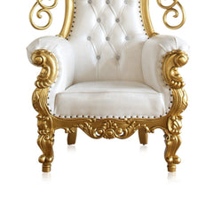 Luxurious High Back Throne Chair with Special WIngs - WoodenTwist