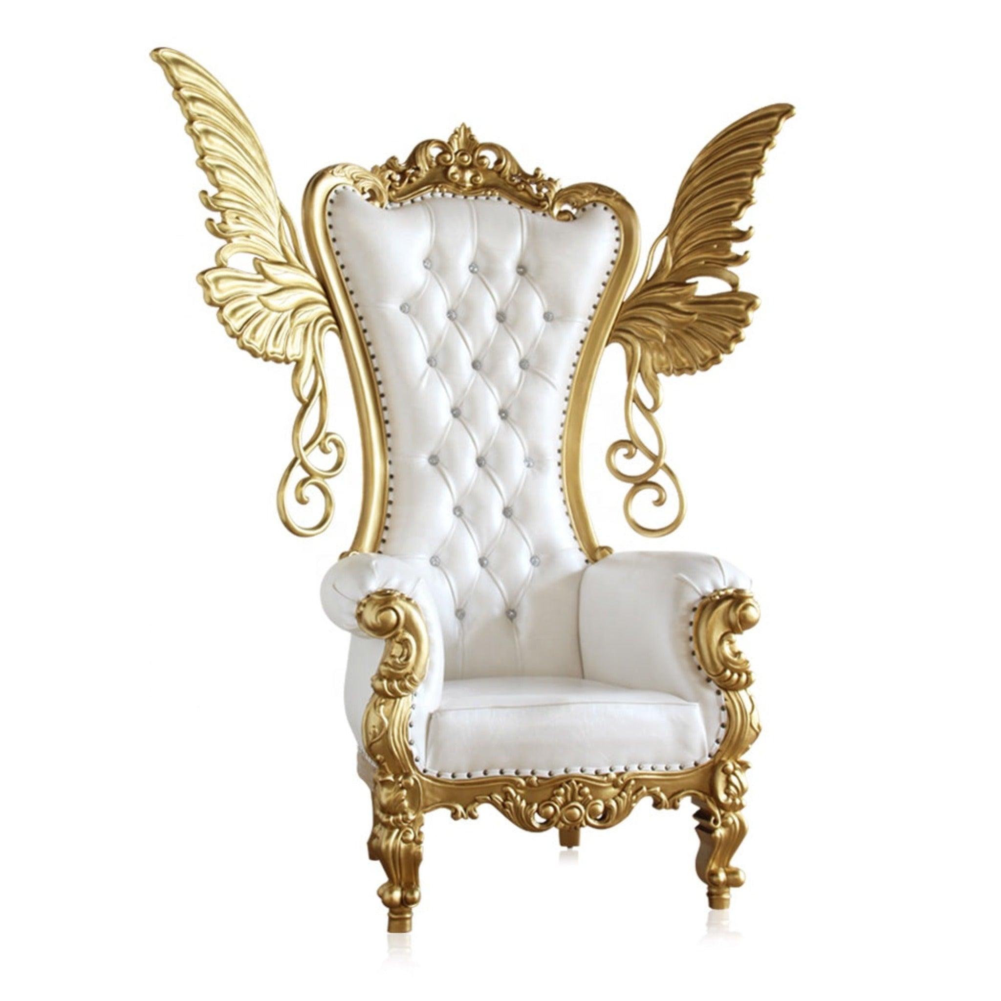 Luxurious High Back Throne Chair with Special WIngs - WoodenTwist