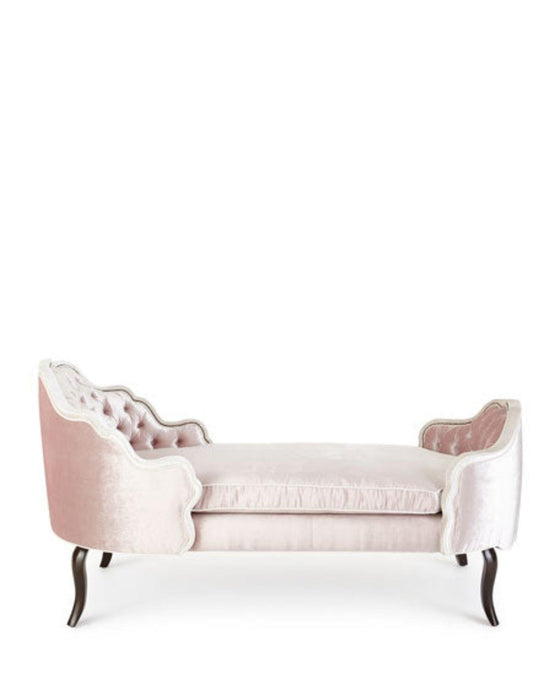 Wooden Twist Dippa Tufted Modern Chaise Lounge ( Pink ) - WoodenTwist