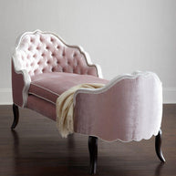 Wooden Twist Dippa Tufted Modern Chaise Lounge ( Pink ) - WoodenTwist