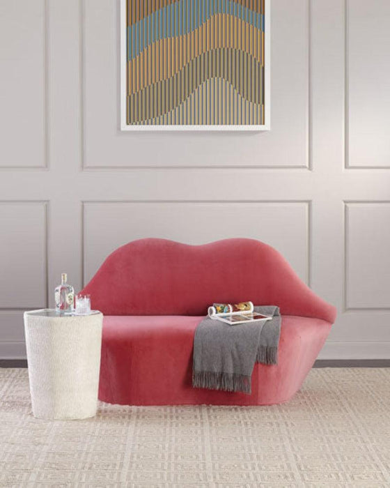 Handcrafted settee in a lip silhouette Bench For Living Room - WoodenTwist