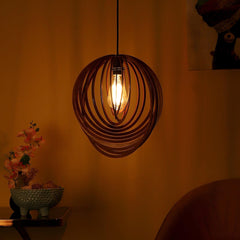 Stylish & Classy Brown Mdf Hanging Lights - WoodenTwist