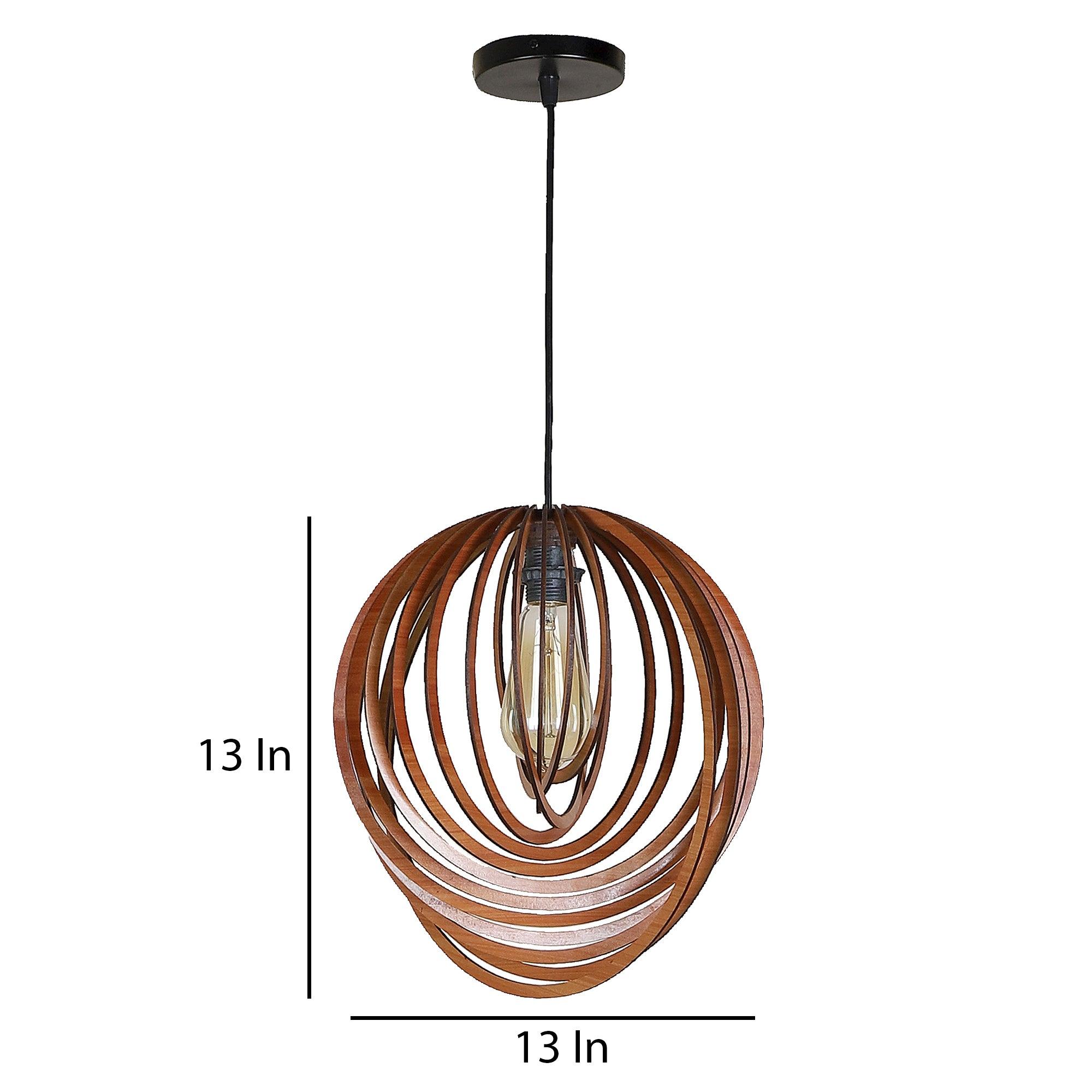 Stylish & Classy Brown Mdf Hanging Lights - WoodenTwist