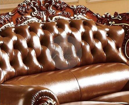 Royal Antique Brown Wood Living Room Carved Sofa Set - WoodenTwist