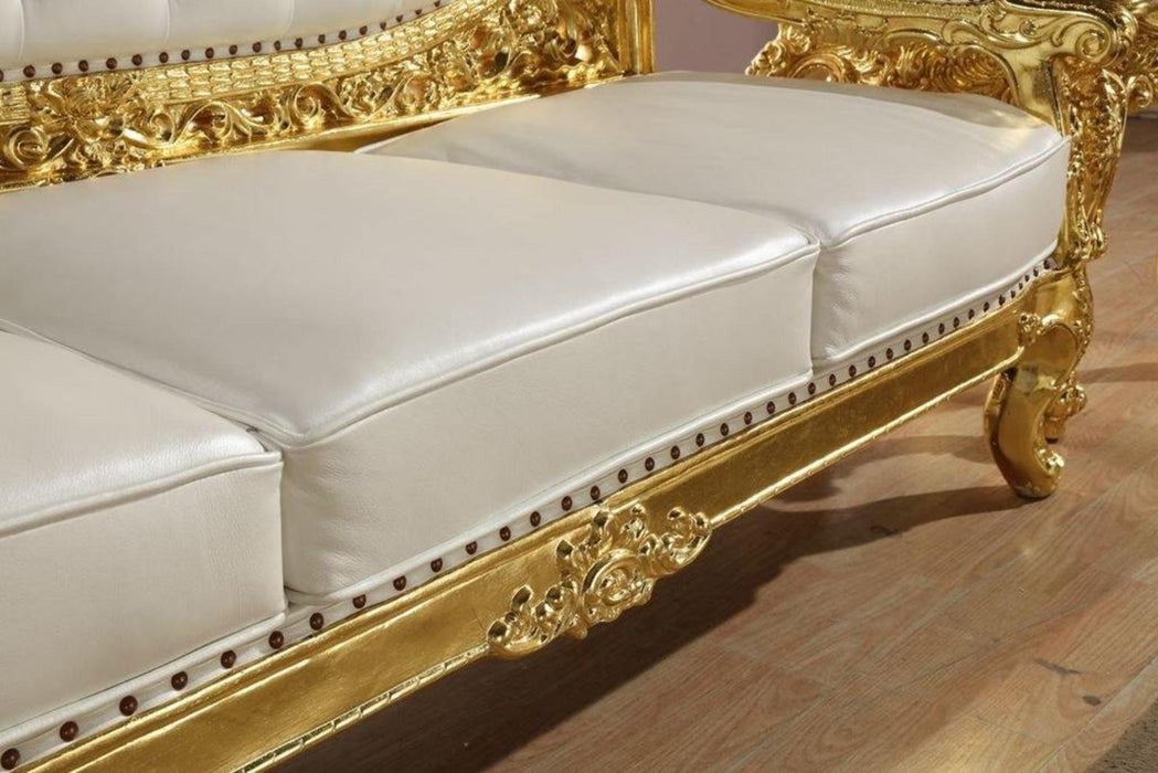 Royal Antique Gold Carved Sofa ( 2 Seater ) - WoodenTwist