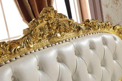 Royal Antique Gold Carved Sofa ( 2 Seater ) - WoodenTwist