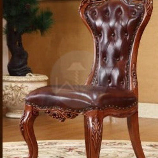 Royal Dinning Chair With Double Carved (Teak Wood) - WoodenTwist