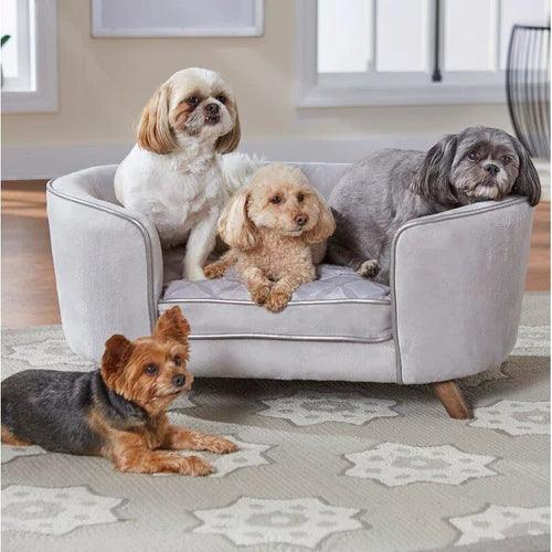 Wooden Handmade Modern Design Heise Dog Sofa (Grey) - WoodenTwist