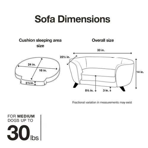 Wooden Handmade Modern Design Heise Dog Sofa (Grey) - WoodenTwist