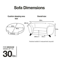 Wooden Handmade Modern Design Heise Dog Sofa (Grey) - WoodenTwist