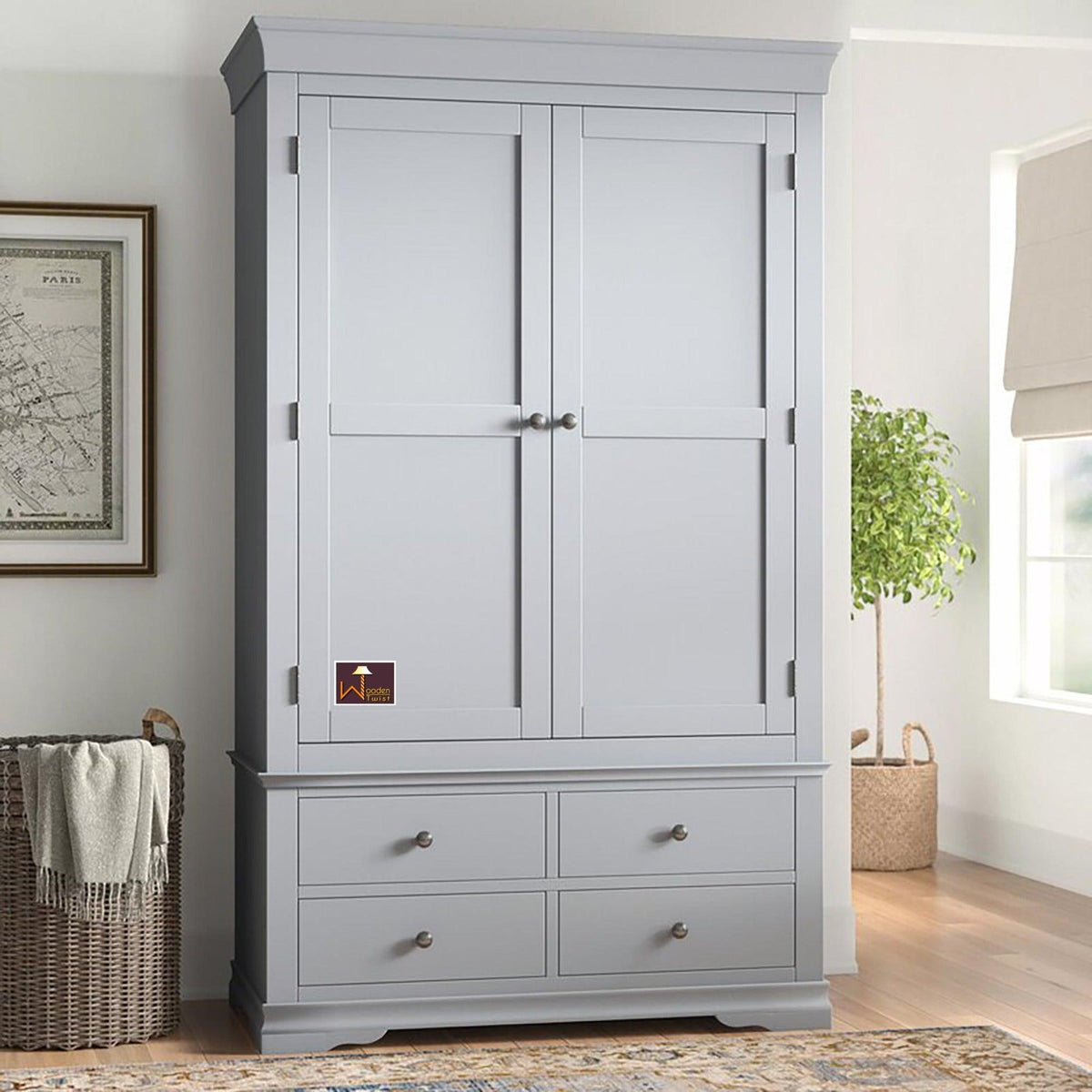 Handicraft Wooden 2 Door Wardrobe