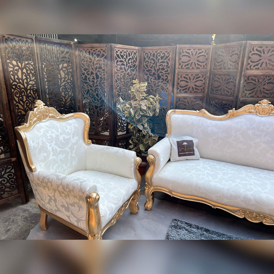 Antique Golden Hand Carved Finish