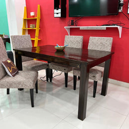Premium Teak Wood 6 Seater Dining Table Set - WoodenTwist