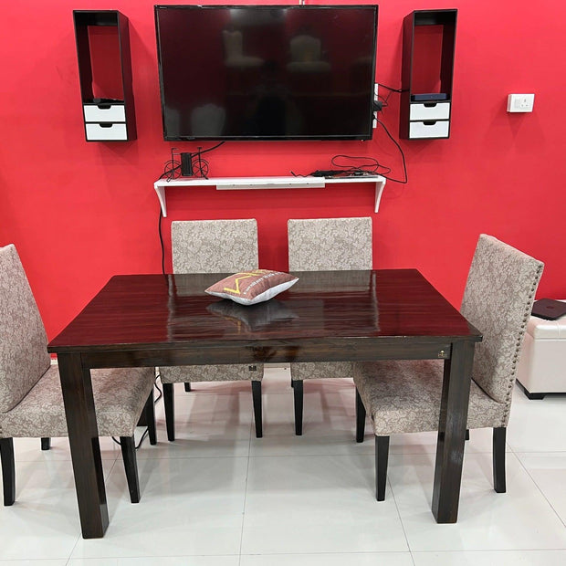Premium Teak Wood 6 Seater Dining Table Set - WoodenTwist