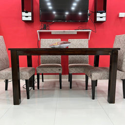 Premium Teak Wood 6 Seater Dining Table Set - WoodenTwist