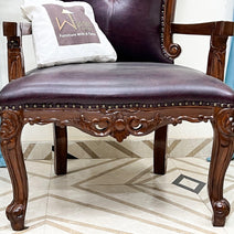 Luxurious Hand Carved High Back Throne Chair - WoodenTwist