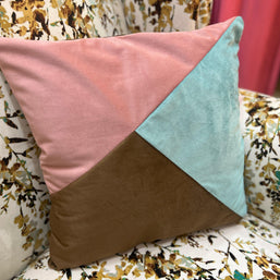 Fabrahome Abstract Square Velvet Cushion Cover Set of 2 ( Multicolor ) - WoodenTwist