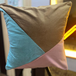 Fabrahome Abstract Square Velvet Cushion Cover Set of 2 ( Multicolor ) - WoodenTwist