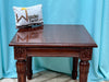 Wooden Twist Hand Carved Bed Side Table Teak Wood Walnut Finish ( Brown ) - WoodenTwist