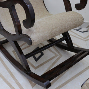 Rocking Chair with Foot Rest ( Walnut ) - WoodenTwist
