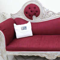 Victorian Style Teak Wood Sofa Couch - full length view