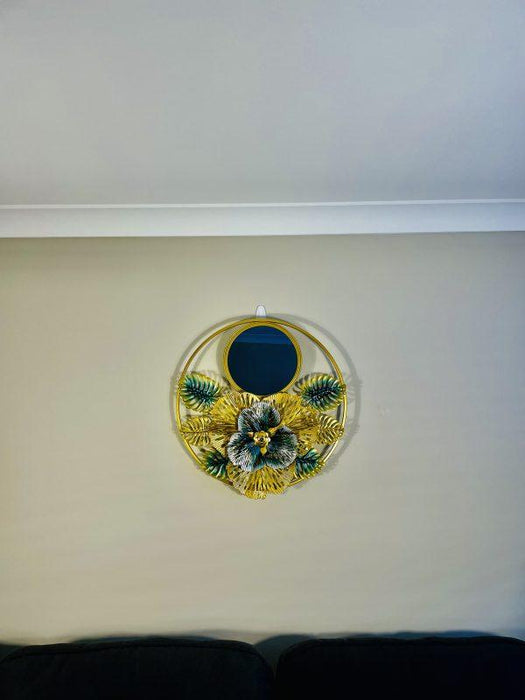 Luxury Creative Metal Large Ginkgo Leaves Artistic Wall Mirror Home Decor Art - WoodenTwist