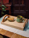 Pine Wood Tray with Curved Teak and Pine Combination Handle - WoodenTwist