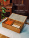 Teak Wood Office Set - Orange - WoodenTwist