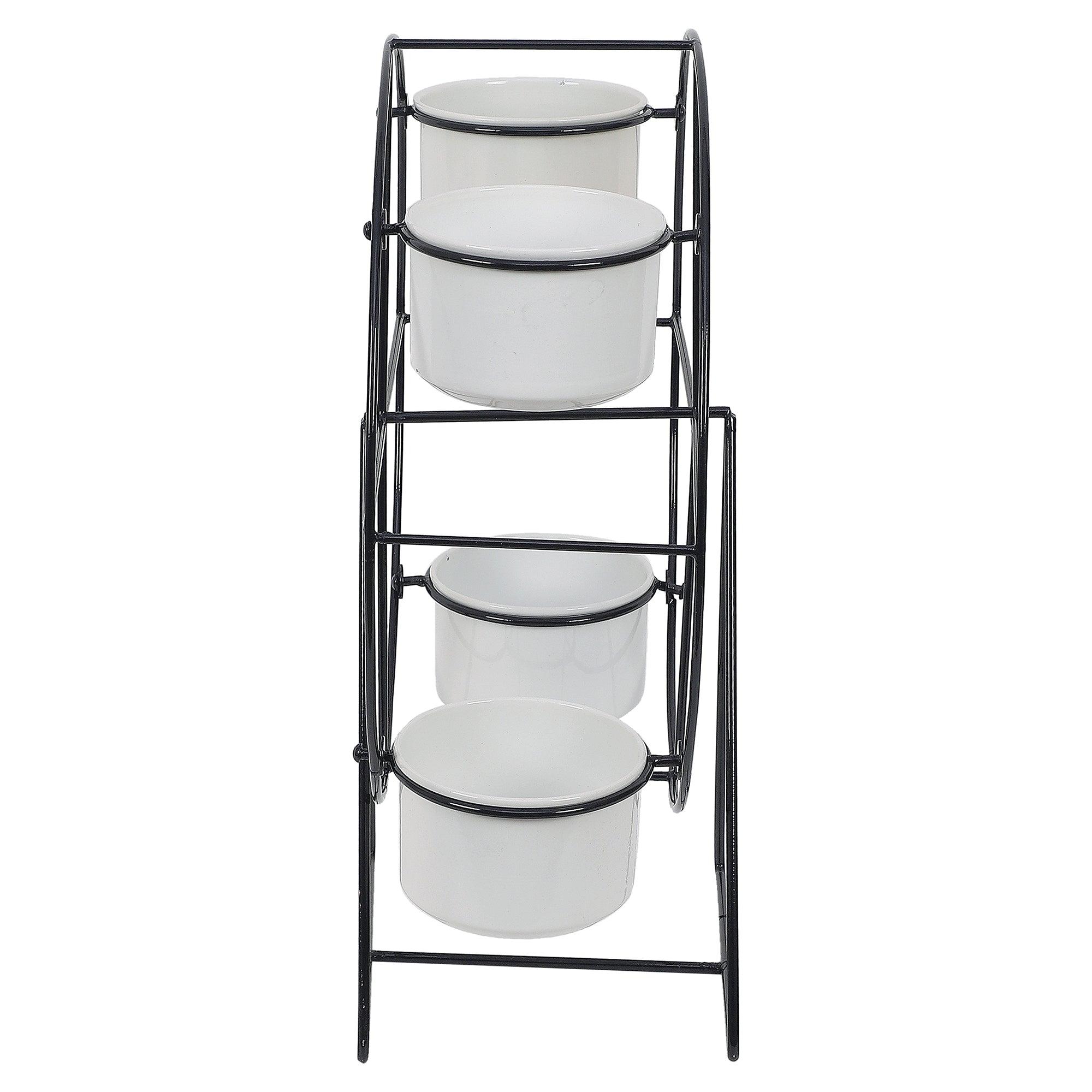 Revolving Wheel Black & White Revolving Planter - WoodenTwist