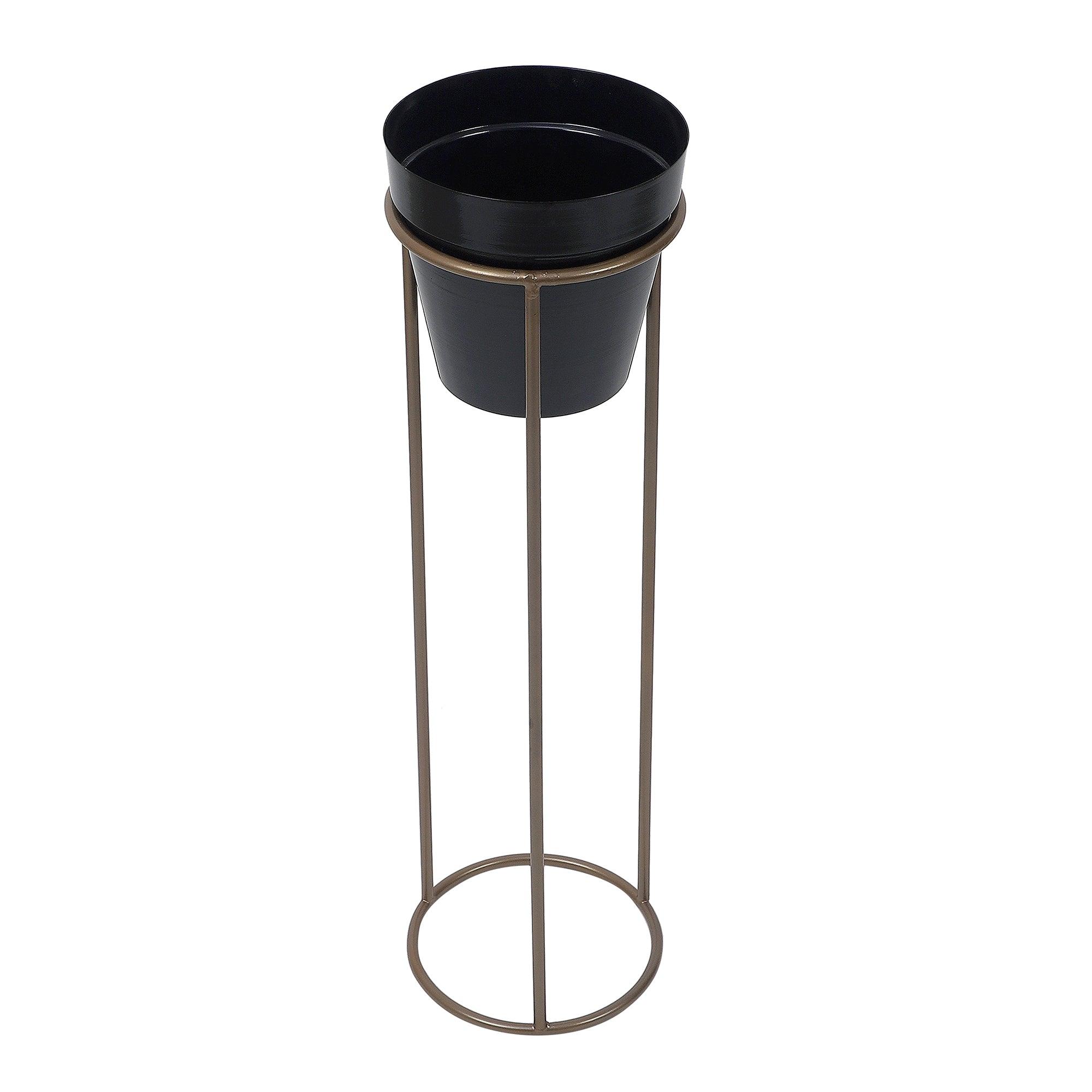 Big Pot Shape Planter Gold & Black (Set of 2) - WoodenTwist