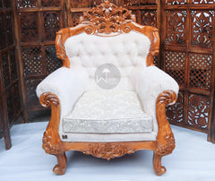 Wooden Standard Sofa Chair Amazing Antique Style Look (Sheesham Wood) - WoodenTwist