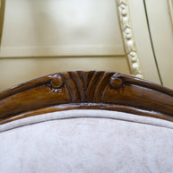 Wooden Twist Royal Hand Carved Teak Wood Armchair ( Brown ) - WoodenTwist