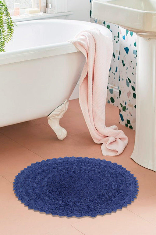 Pure 100% Cotton Luxury Feel Bathroom Mat | Durable Shower Mat | Extra Absorbent Machine Washable Bath Rug Doormat - WoodenTwist