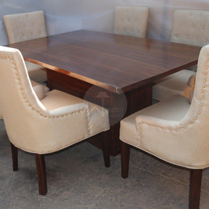 Premium Teak Wood 6 Seater Dining Table Set - WoodenTwist