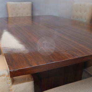 Premium Teak Wood 6 Seater Dining Table Set - WoodenTwist