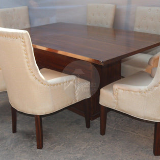 Premium Teak Wood 6 Seater Dining Table Set - WoodenTwist