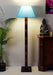 Amogh Brown and Teal Floor Lamp with Teal Shade - WoodenTwist