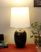 Nalanda Table Lamp with Ivory white Shade - WoodenTwist